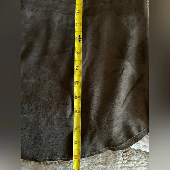 OLIVACEOUS Faux Suede Kimmie Shift Pullover Mini Tunic Dress Women's M - Picture 9 of 10